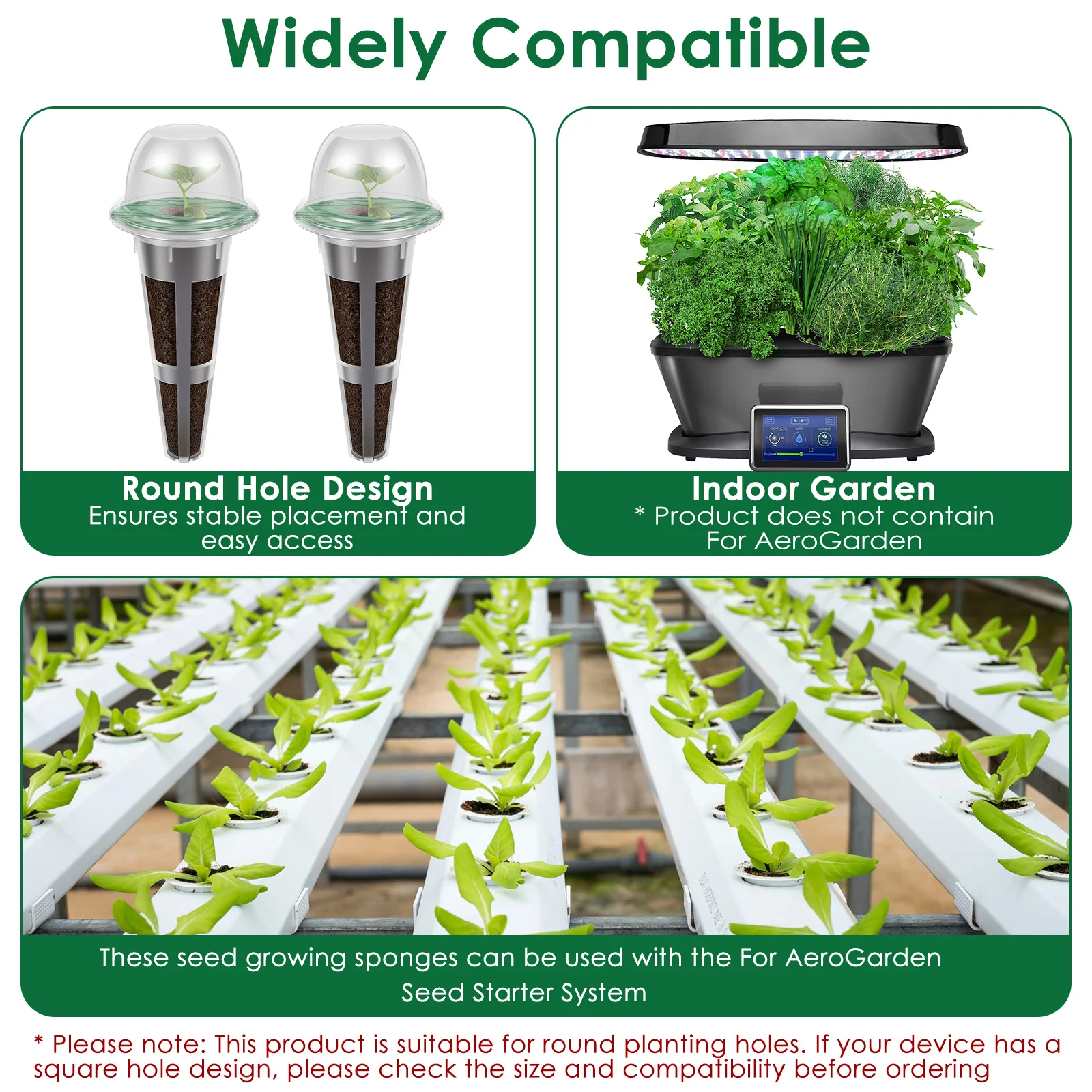 50Pcs Hydroponic Pods Kit Seed Grow Sponges Nursery Pot Hydroponic Soilless Seedling with Plant Label Garden Accessories