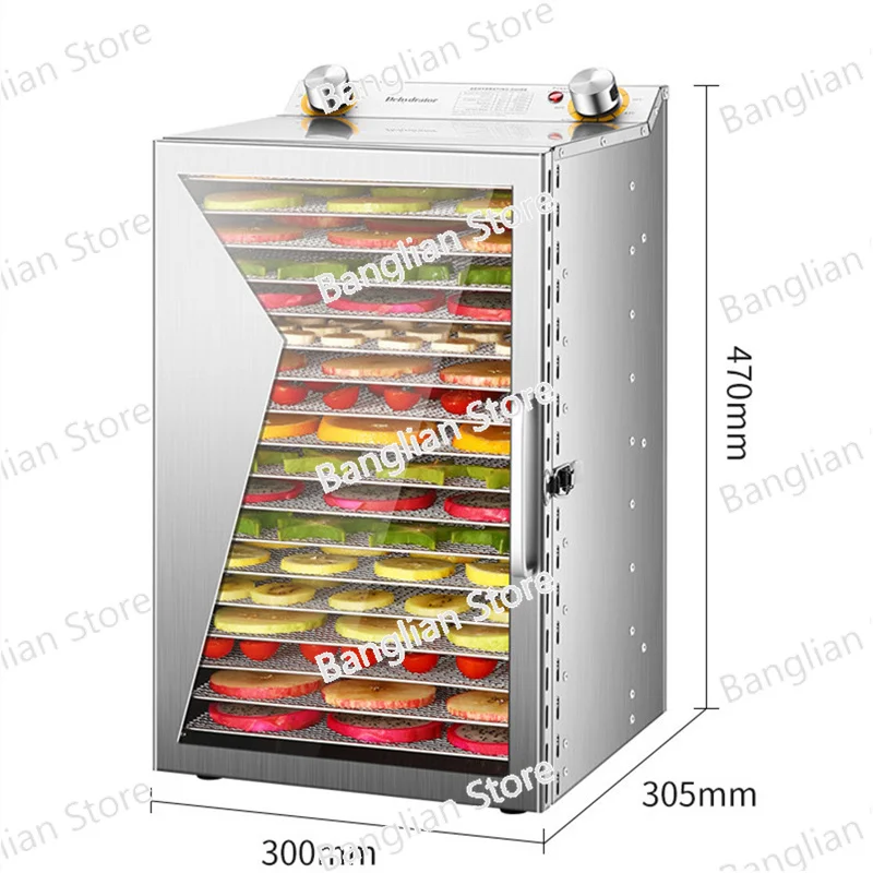 

18 Layers Dried Fruit Machine Air Drying Machine Vegetable Dryer Food Dehydrator For Household Dryer Stainless Steel Timing