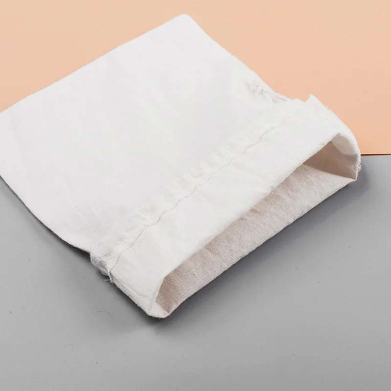 Natural Cotton Storage Bags - 10/20/50/100 Pcs/Lot Wedding Gift Package Pouches Eco-Friendly Fabric Organizer for Home & Kitchen 6