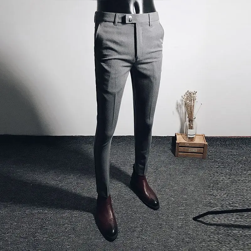 

Мужские деловые Костюмные брюки, однотонные облегающие брюки, повседневные формальные мужские классические брюки, 38, A36, 2023
