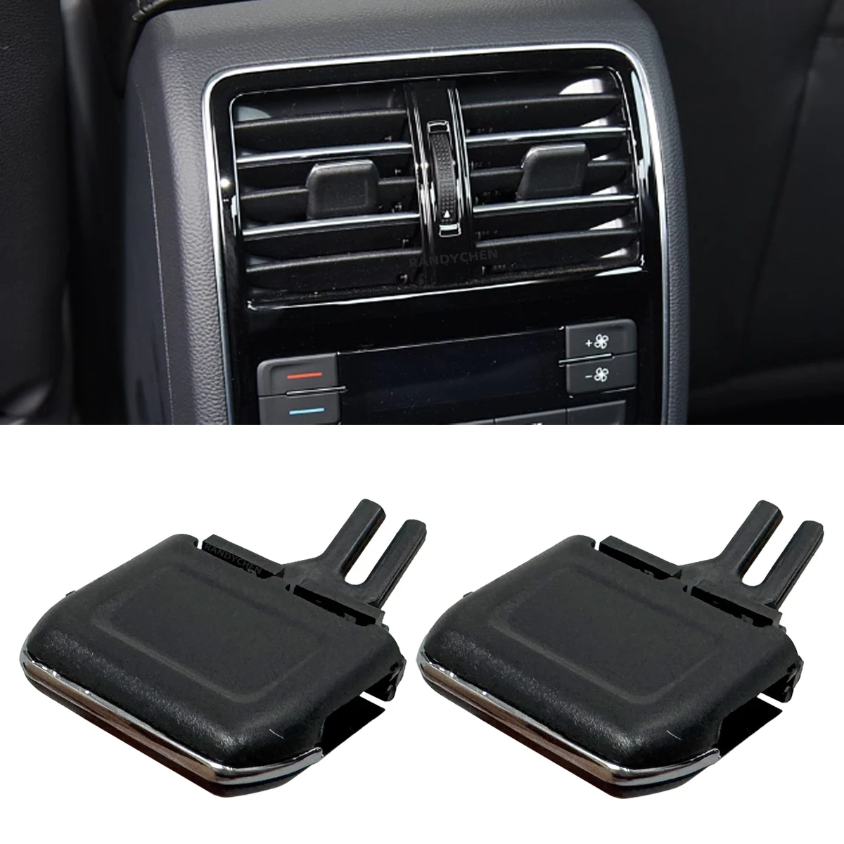 Car interior trim 1x/2x Interior Centre Console Rear Chrome A/C Air Vent Grill Tab Clip VW Passat B8 R Line CC-EU Version 3G0819203A