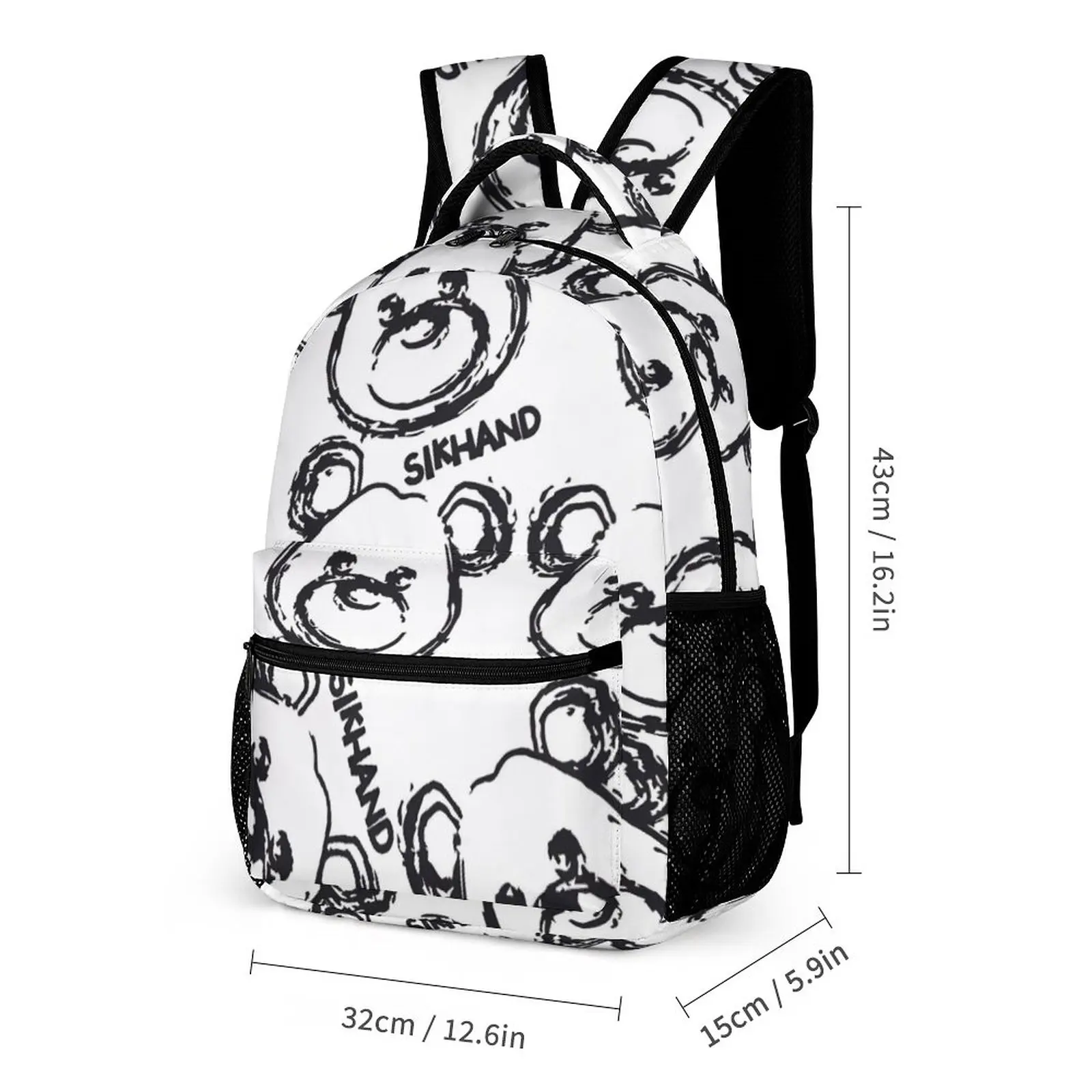 Three-piece Set Backpack with Pencil Case Bag for Meal Boxes School Bags for Teenager Pocket with Zipper