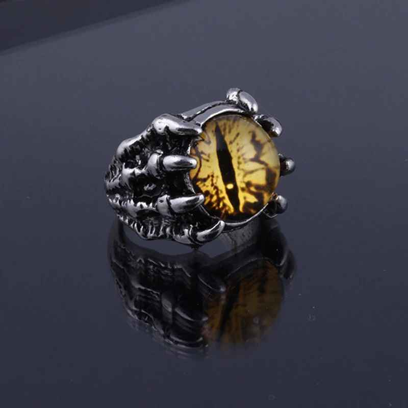 Salonfang  2023 New Retro Jewelry Rings Gothic Rings Unisex Punk Skull Rock Hip Hop Adjustable Gift Jewelry Evil Eye/Dragon Claw 3