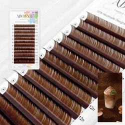 Abonnie Premium Colorful Brown Individual Eyelash Extensions - 9mm (Cocoa)