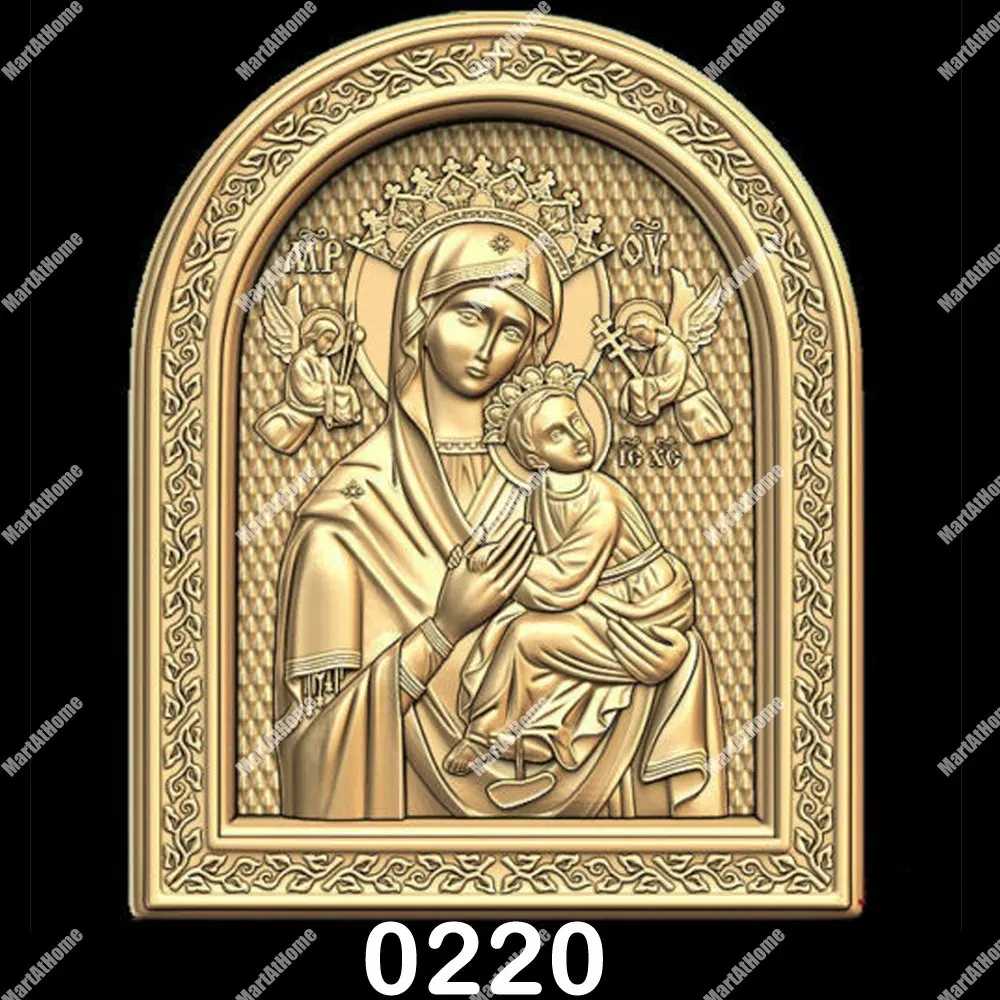 3D STL Model Religious Icon for CNC Router Engraving & 3D Printing Relief Support ZBrush Artcam Aspire Cut3d pellet mill for sale