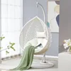 Egg Swing Chair Outdoor with Stand,with Cushion and Pillow,Lounge Chairs,Foldable Basket and Metal Stand for Patio 1