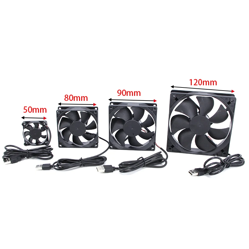 5V Brushless Cooling Fan USB Ventiliator Computer Case Cooler Oil-impregnated PBT CPU Radiator USB Fan PC Gadgets J17