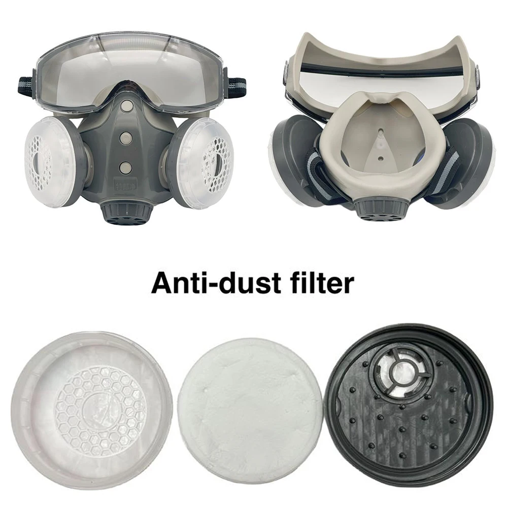 Masque Anti-Poussière Chantier Réutilisable 3 pièces - Protection Complète