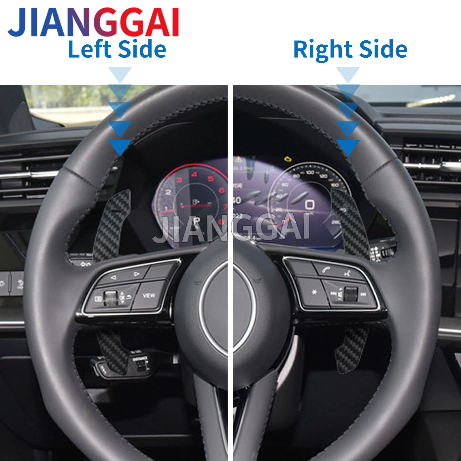 Carbon Fiber Magnetic Shift Paddles for Audi RS3 RS4 RS5 S3 S4 S5 A3 A4 A5 2017+ Steering Wheel Magnetic Shift Paddles