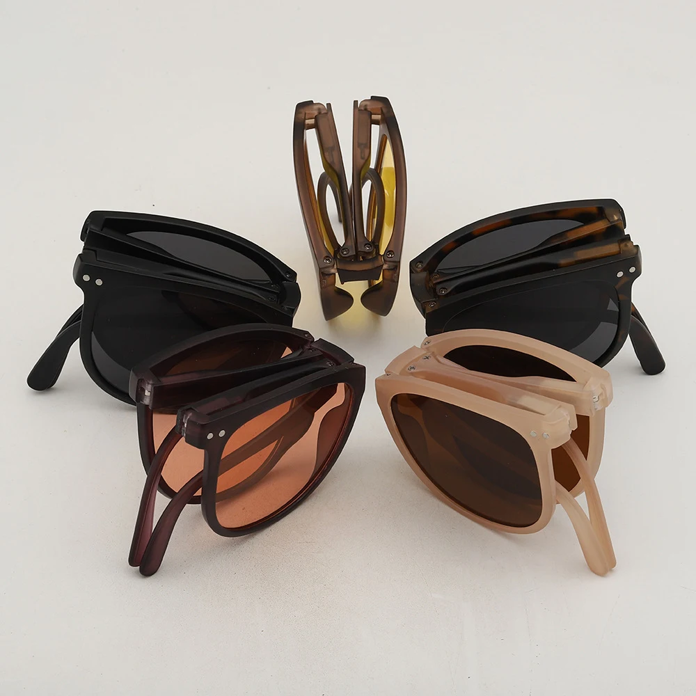 2023 Folding Sunglasses Women UV400 Anti Ultraviolet Oval Frame Eyewear Солнцезащитные очки_voghion.com
