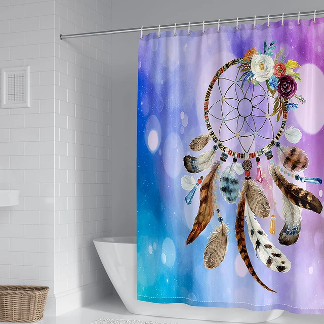 3D Boho Bohemian Psychedelic Dream Catchers Polyester Shower