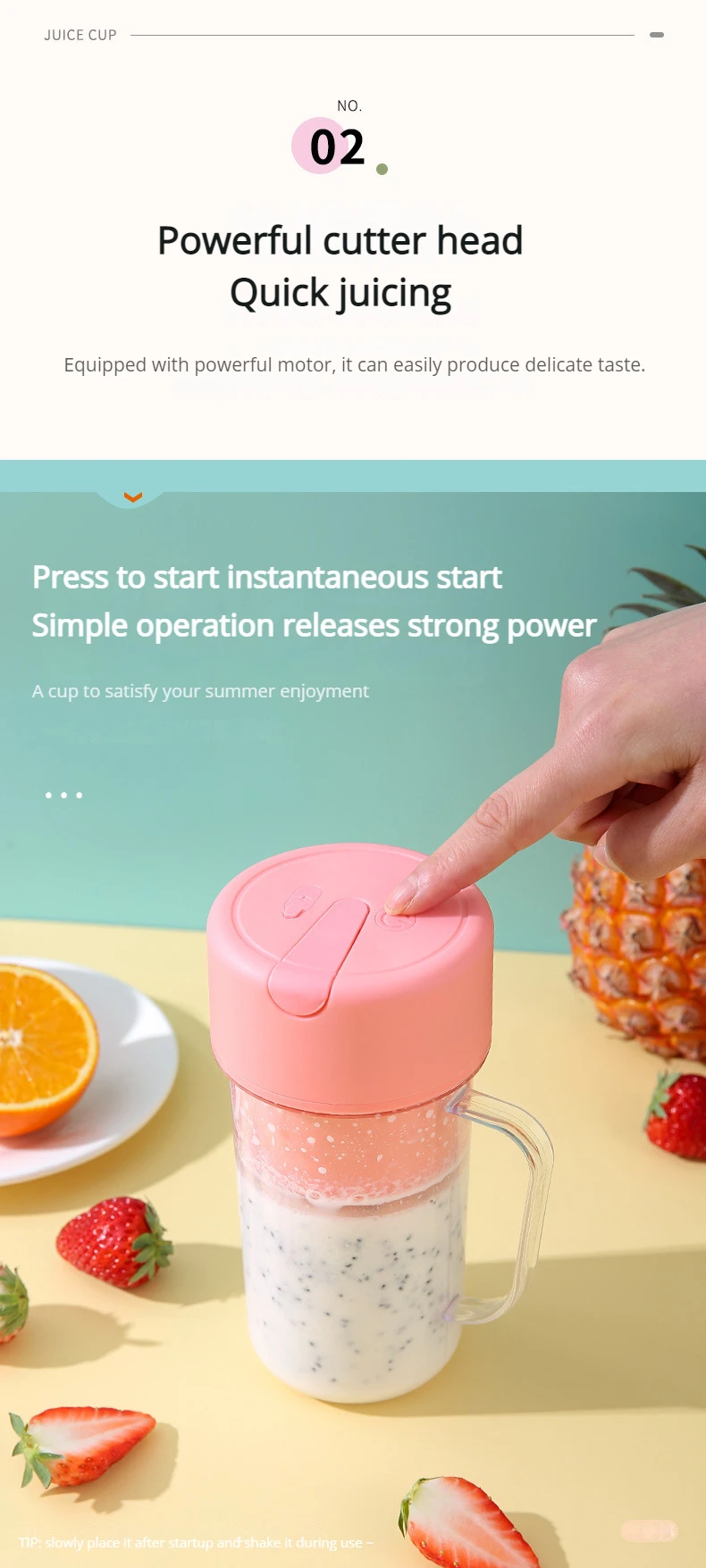 New Portable Electric Juicer Blender Milkshake Cup Fruit Blender Kitchen Tool