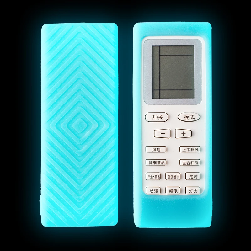 Luminous Silicone Case For Gree Air Conditioner Remote Contorl Growing In The Dark 1 PC silicone remote case,silicone remote cover,silicone remote sleeve,remote controller cover,silicone case protector