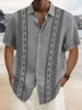 Summer Street Daily Fashion Men's Shirt Seaside Casual Men's Short-sleeved Shirt Striped Printed Men's Short-sleeved T-shirt 5