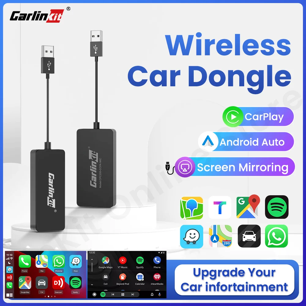 Carlinkit Wireless Android Auto Wireless CarPlay Dongle Mirror ...