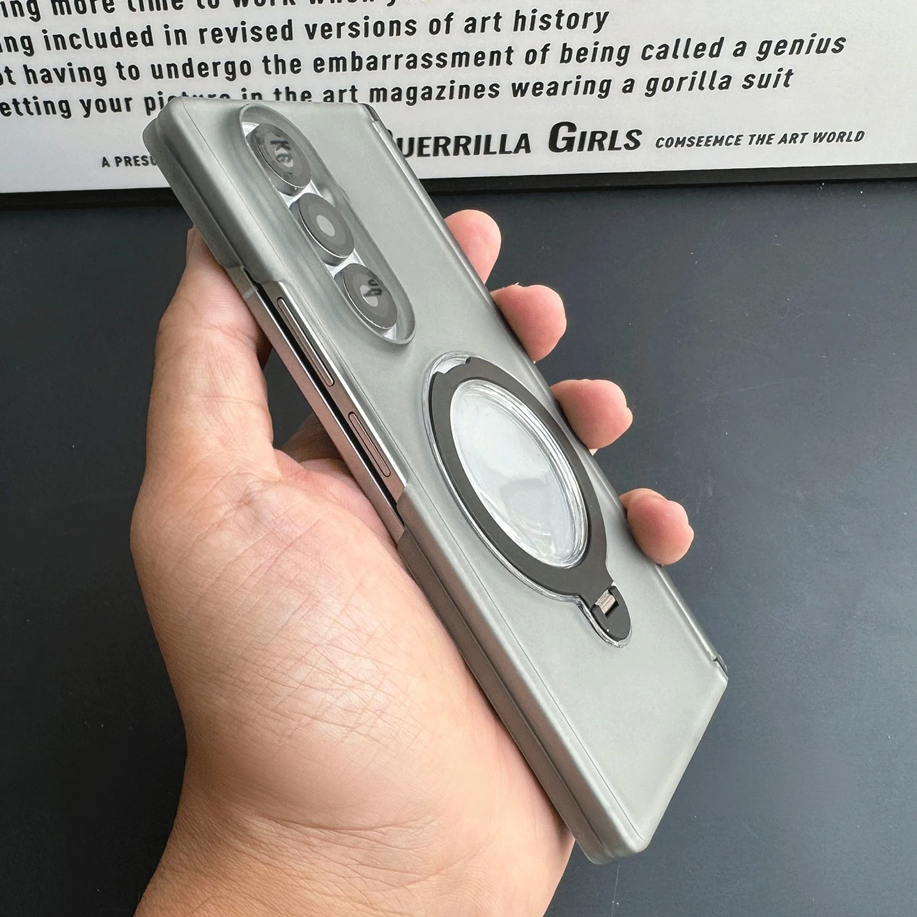 360 Rotate Stand Holder Case with New Hinge Protection - Slim Matte Cover