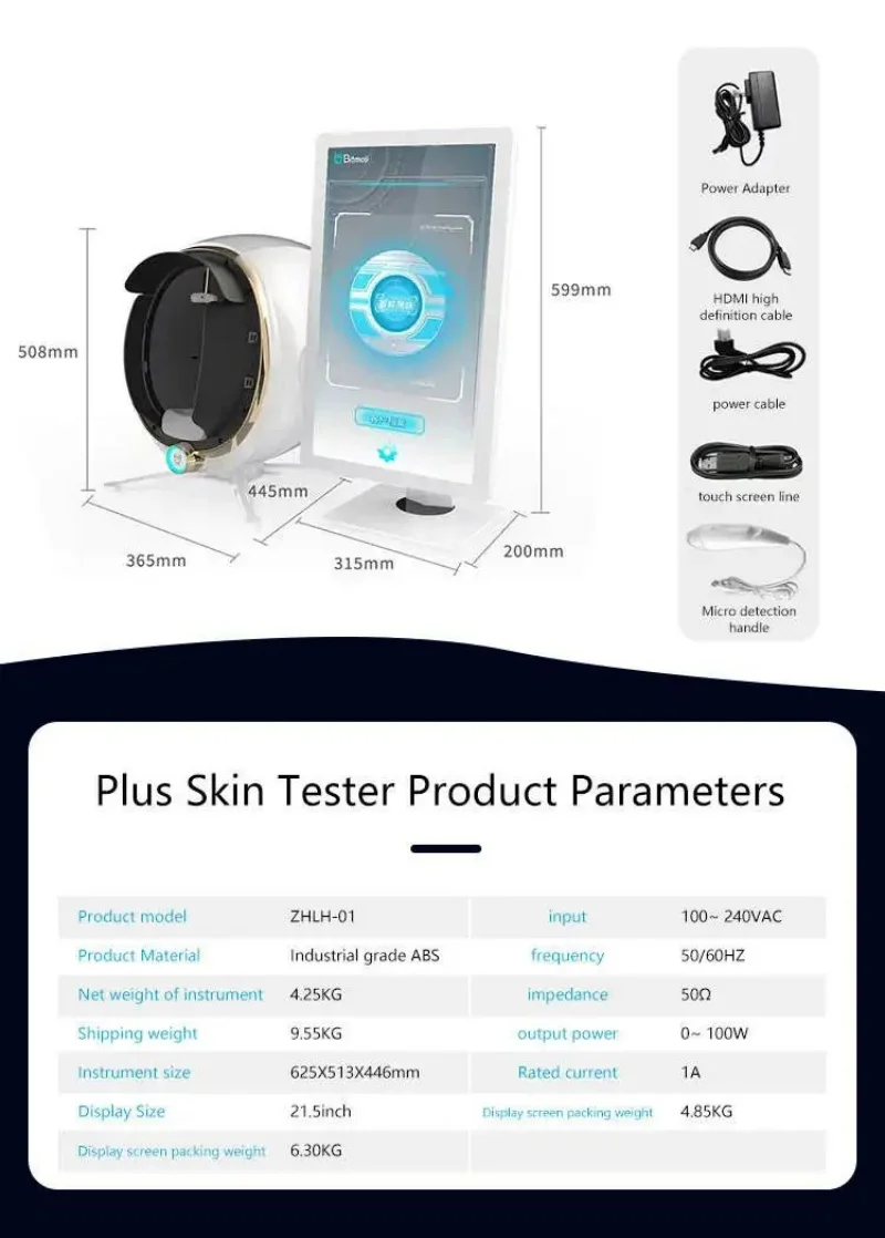 Dermoscope 3D Skin Analyzer Facial Machine Skin Analysis Scanner Facial Analyzer Machine Max