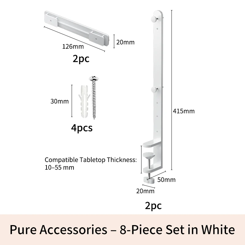 Versatile Desk Organizer - Freestanding or Clamp Design for Office Supplies, File Storage & Display Shelf