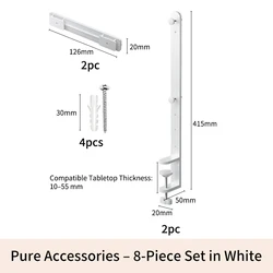 Versatile Desk Organizer - Freestanding or Clamp Design for Office Supplies, File Storage & Display Shelf (W Off Accessories 8)