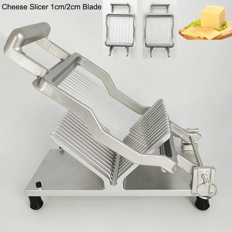 

Cheese Slicer, Cheese Tools With 2 Blades 1cm/2cm, Cut Set Fruit Ham Kitchen Meat Slicer Egg Cutting Machine For Home