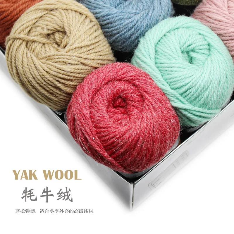 Yak Velvet Hand-Knitted Hat Thread, Medium Thickness Coat Vest Wool, 100G 3