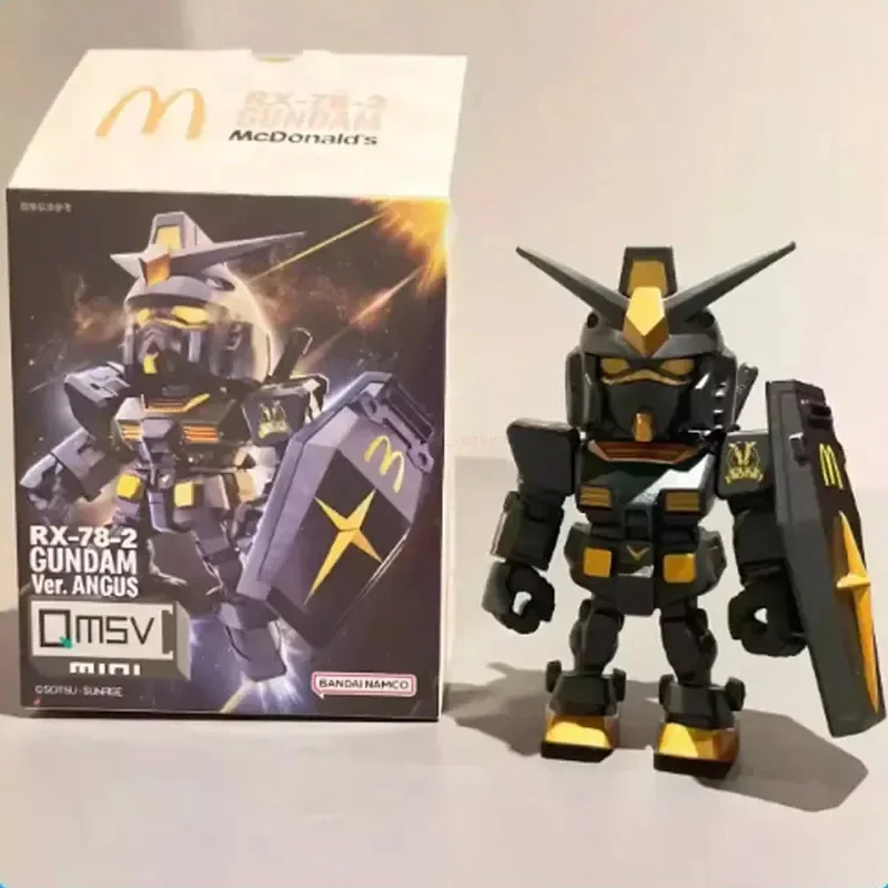 Gundam Action Anime Qmsv Mini Figure Namco Mcdonalds Rx-78-2 Ver Angus Model Doll Figurine Statue 2023 2024 Regali Di Natale