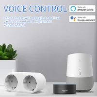Tuya Wifi Smart Dual Plug Socket Eu 16A 20A 2 in 1 Function with Power Monitor Voice Control Smart Life Works with Alexa Google - Image 4