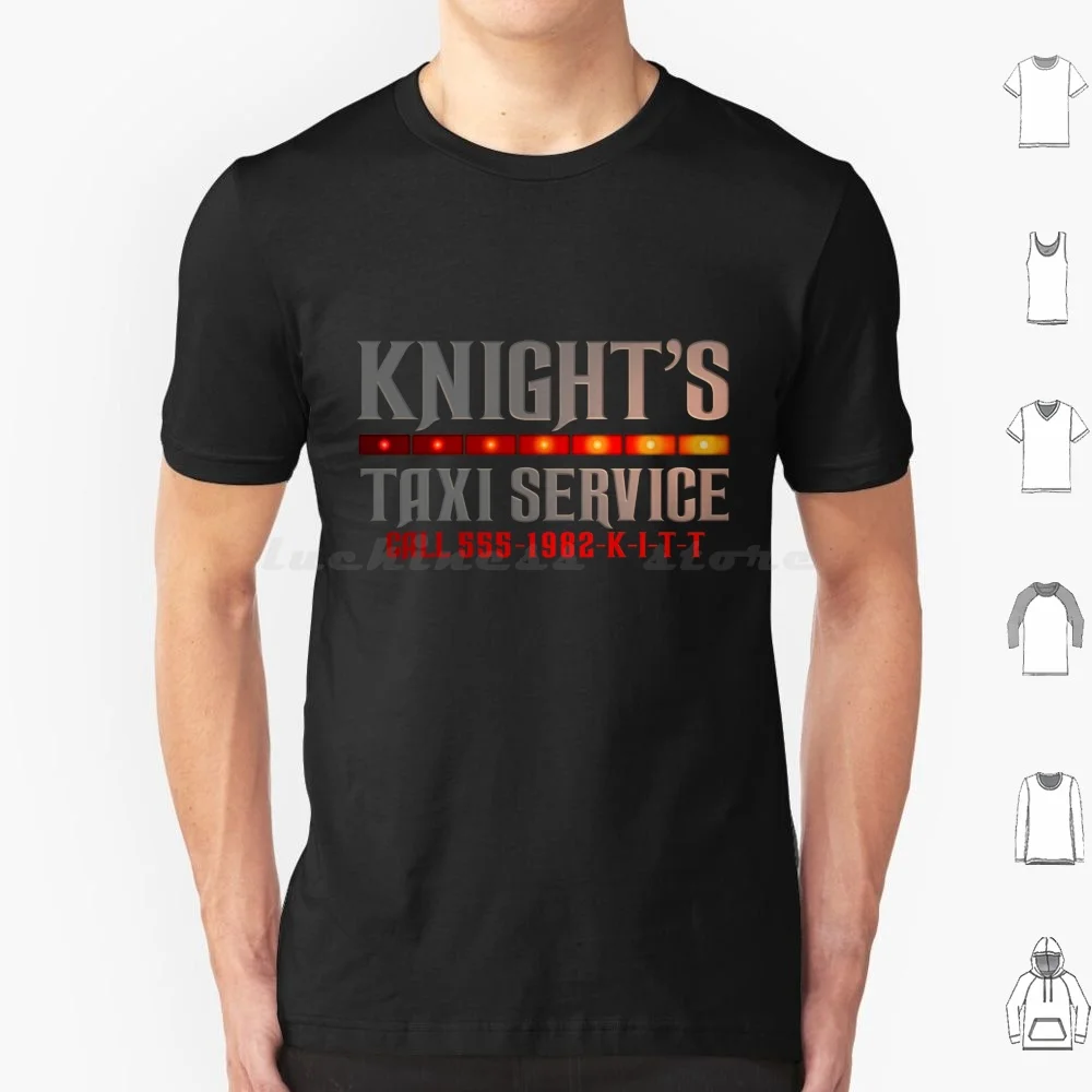 Knight'S Taxi Service T Shirt 6Xl Cotton Cool Tee Knight Rider David Hasselhoff Micheal Knight 80S Tv 80S Retro Airwolf