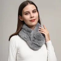 New Faux Fox Fur Scarf Shawl Pearl Fashion Warm Thicken Fake Fur Collar Women Short Neckerchief Neck Warmer Clothing Accessories 1