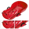 Plastic Snow Sled Toboggan Snow Sled 2Handles Kid Solid Snow Sled Grass Toboggan Snow Sled Sand Slider Luge for Winter Sport 5