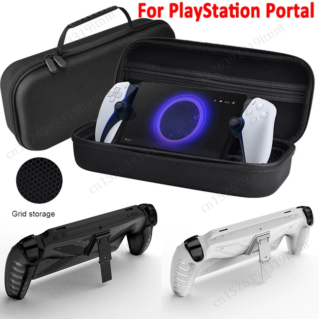 For PS5 Portal Carrying Case with Mesh Pocket Portable Storage Bag Protective  Case Stand for PlayStation Portal Remote Player - AliExpress
