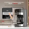 Programmable Drip Coffee Maker 4-12 Cup with Glass Carafe, 4-Hour Auto Shut Off & Keep Warm, Anti-Drip System, Strong Brew 3