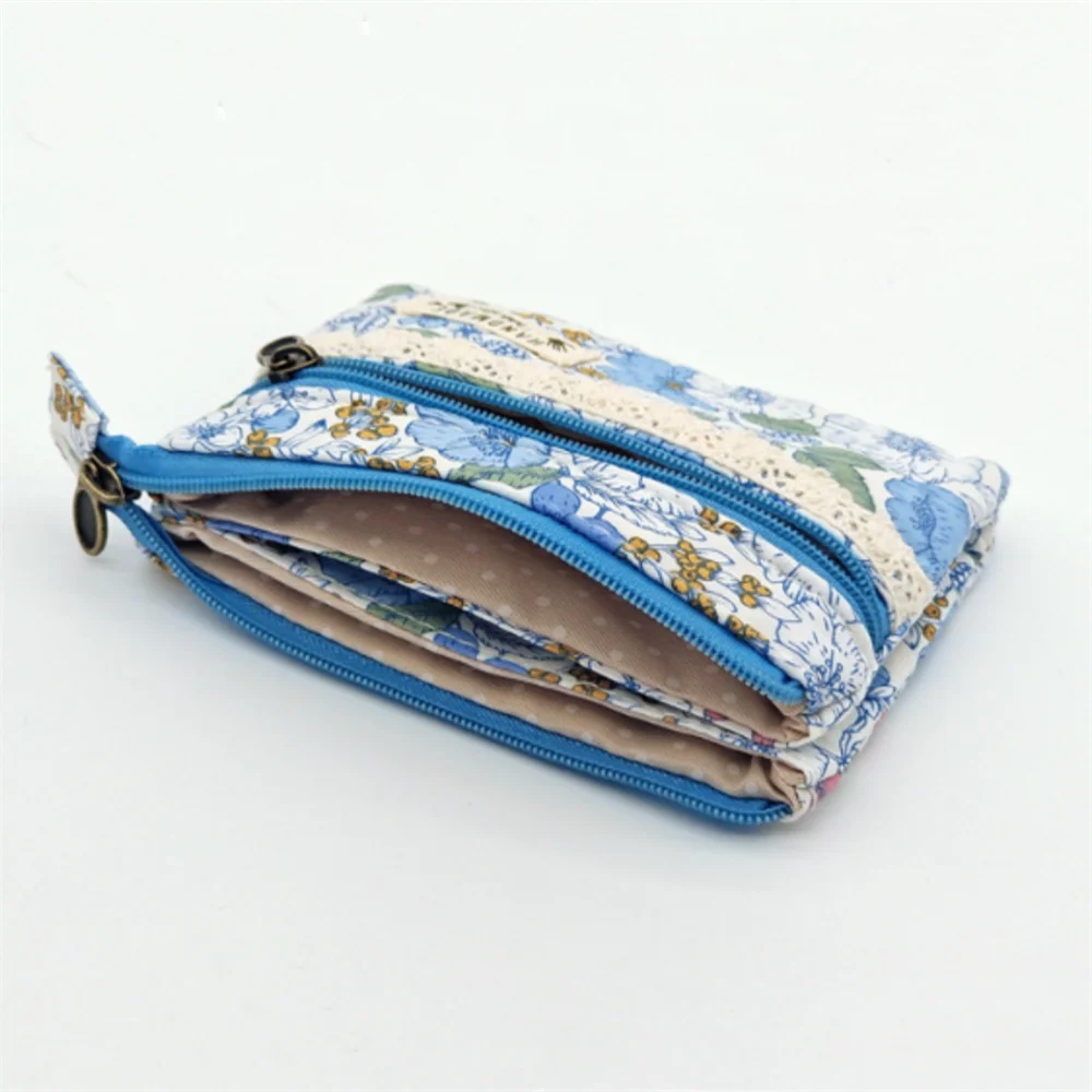 Floral Card Holder Exquisite Multi-Layer Wallet Female Coin Pouch Romantic Canvas Change Bag For Women Bag Relatives