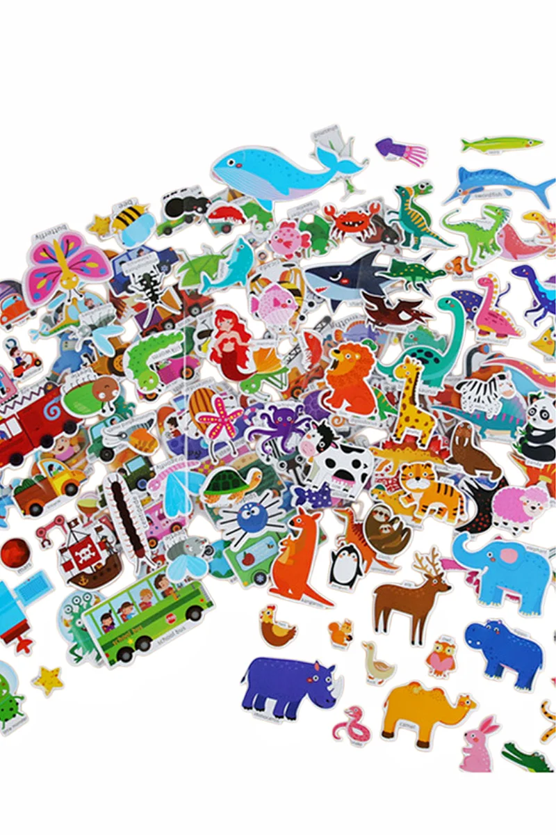 Reuable Toddler Sticker Book 6 Pack Portable Puffy Bubble Sticker For Kid Travel | Educational Learning Activity_voghion.com