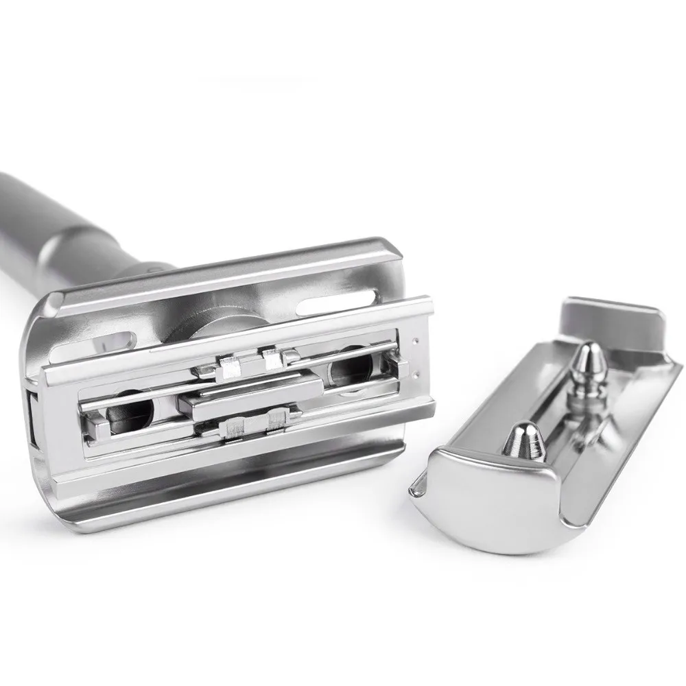 New Adjustable Safety Razor Mens Folding Shaving Double Edge Classic Safety With 5 PCS Titanium Coated Blades Shaver Razor Blade 3