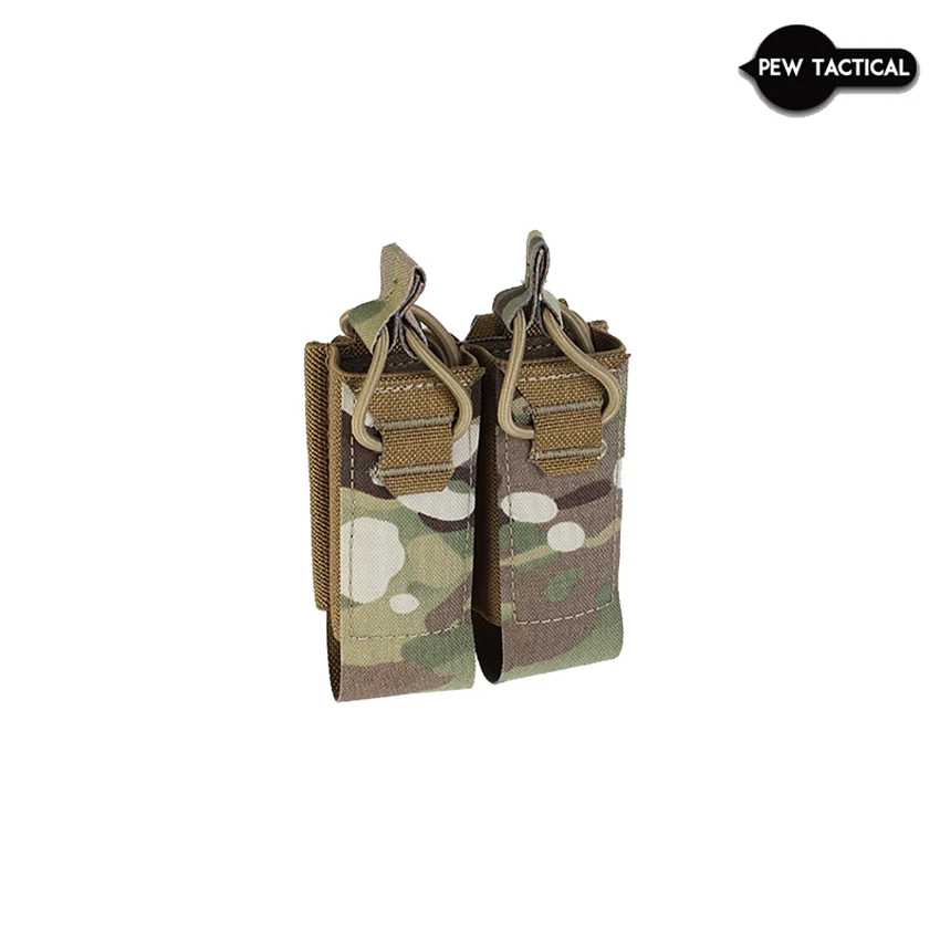 PEW Molle TACTICAL 9MM DOUBLE PISTOL MAG POUCH Airsoft Ammo Pouch