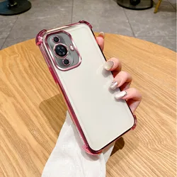 Custodia per telefono shockproof trasparente con bumper morbido