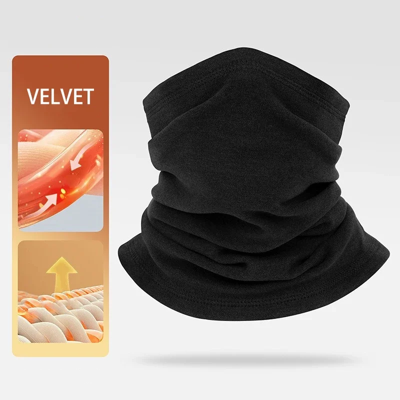 Winter Warm Face Mask Windproof Thickened Velvet Face Scarf Men Women Breathable Elastic Outdoor Cycling Ski Neck Cover Mask