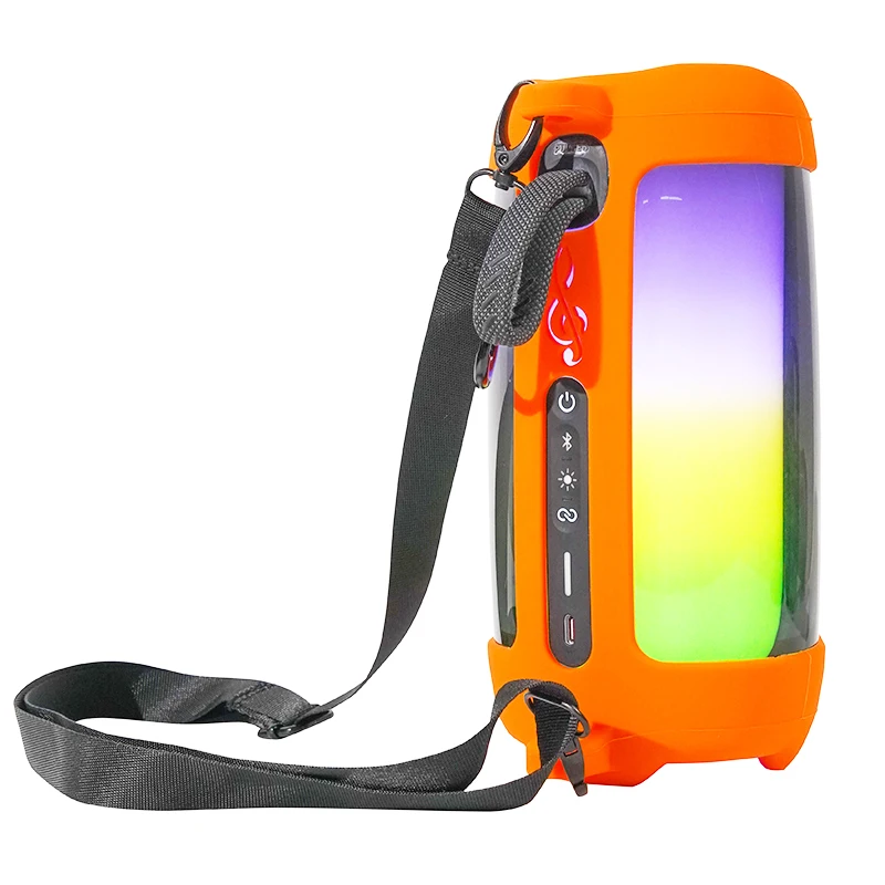 

Silicone Travel Case Cover with Strap Carabiner For JBL Pulse 5 Wireless Bluetooth-compatible Speaker for JBL Pulse5 Case