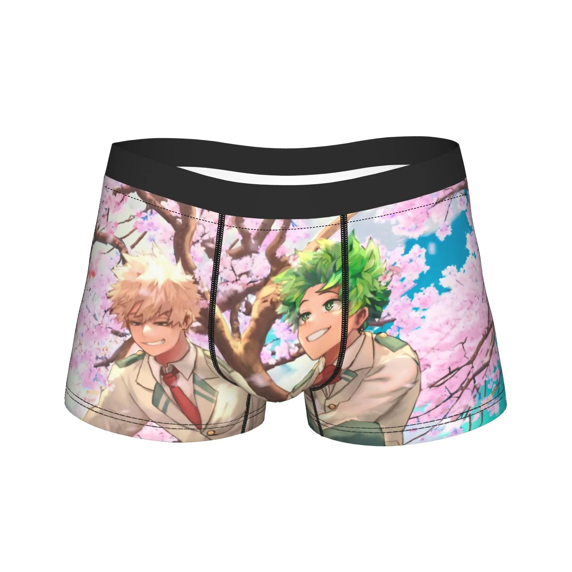 Boxer Uomo Anime MHA – Midoriya Izuku Stampa 3D – Microfibra Morbida, Taglie Da XXS A 4XL - 3