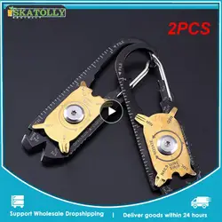 2PCS Outdoor Multifunctional Combination Tool EDC Outdoor Portable Gadget Portable EDC Portable Keychain