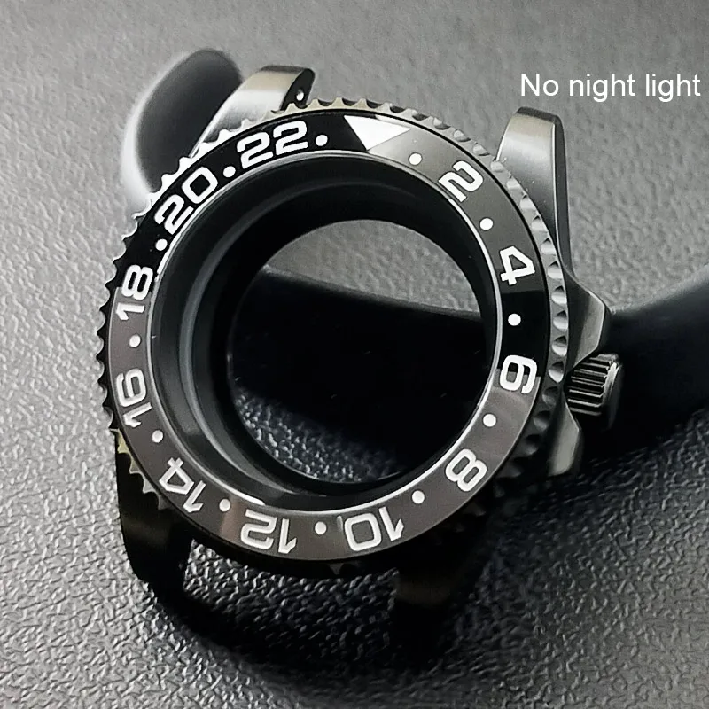 40MM Sapphire Glass GMT Bidirectional Rotation Watch Case with Accessories