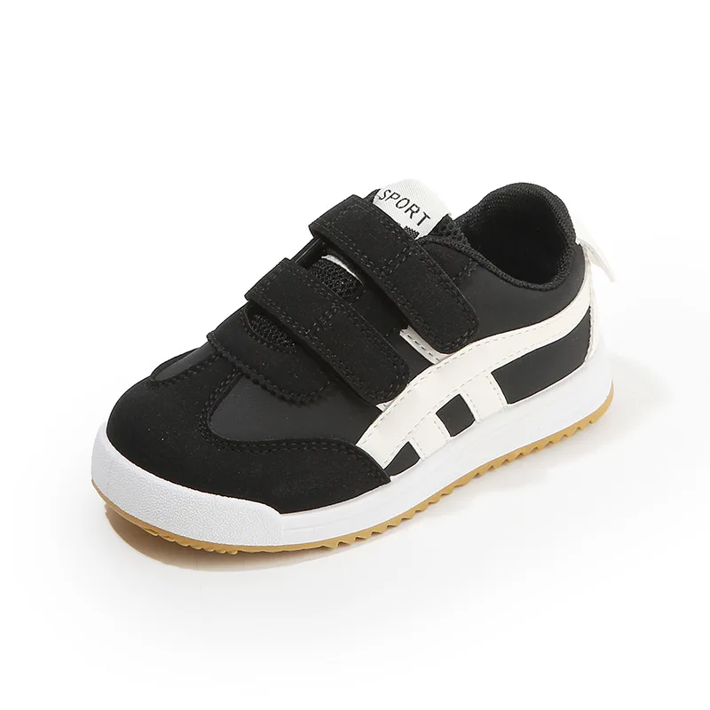 Children's Sneakers New Fashion Slip-On Lightweight Boy Girls Sports Shoes Leather Breathable Kids Toddler Outdoor Running Shoes