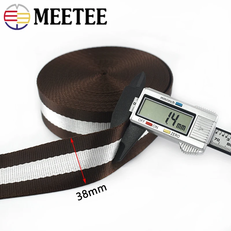 2m 38mm Stripe Canvas Ribbon Polyester Cotton Webbing Strap For Binding  Belts Tape Bag Backpack Diy Sewing Biasband Accessories - Webbing -  AliExpress