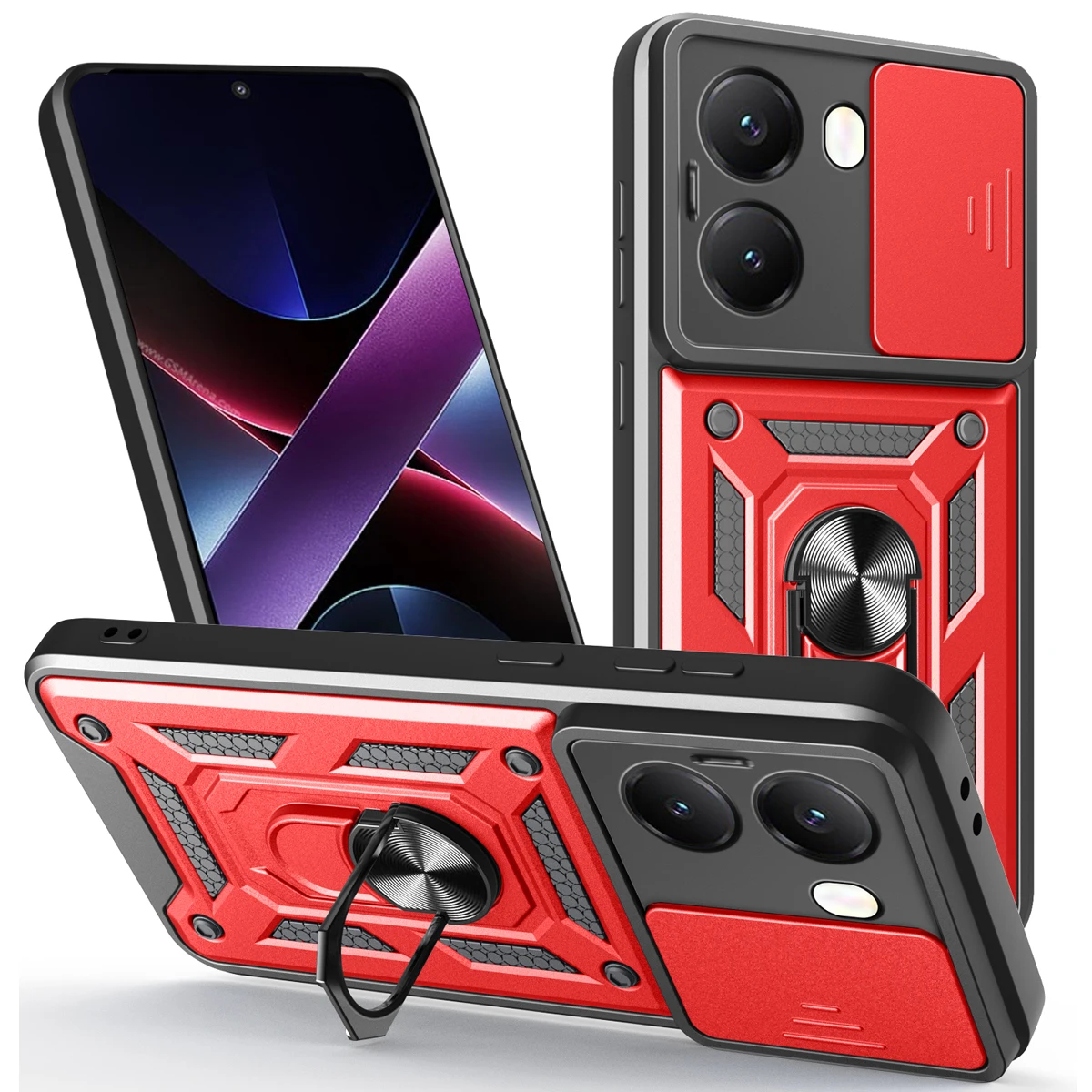 Heavy Duty Shockproof Armor Phone Case with Stand - Durable Protection Coque s