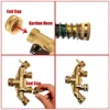 Garden Hose Female End Cap, Brass Spigot Cap with Extra 12 Washers, 3/4 Inch, 4-Pack 4