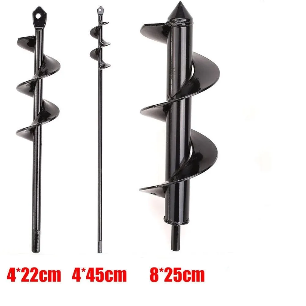 

3pcs Garden Auger Spiral Drill Bit Flower Planter Bulb Shaft Auger Yard Gardening Earth Drill Planting Hole Digger Tool