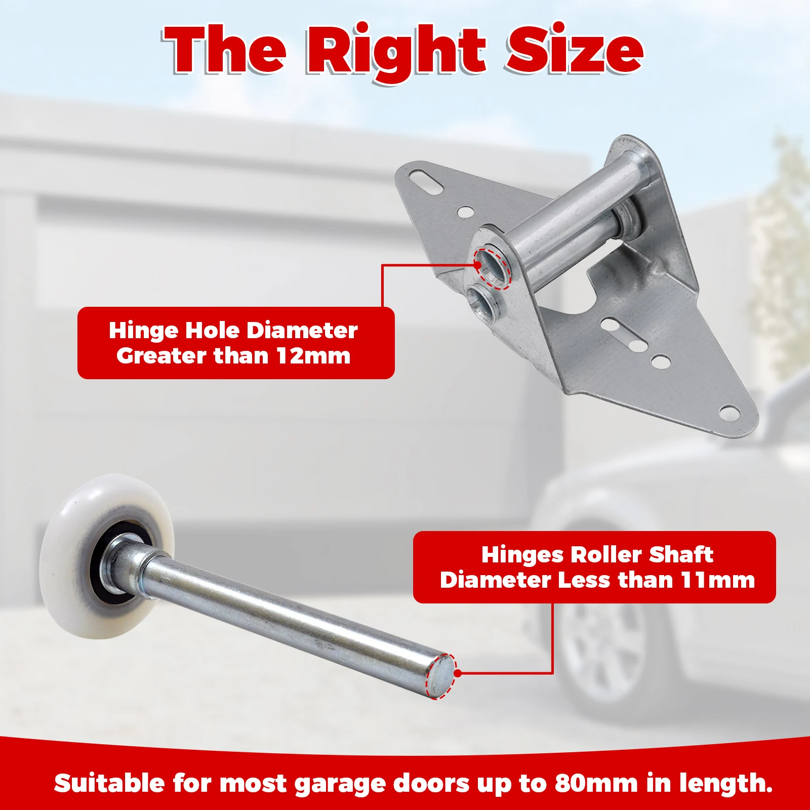 Garage Door Hinge Rollers 20Pcs Quiet Roller Sleeves ABS Noise Reducing