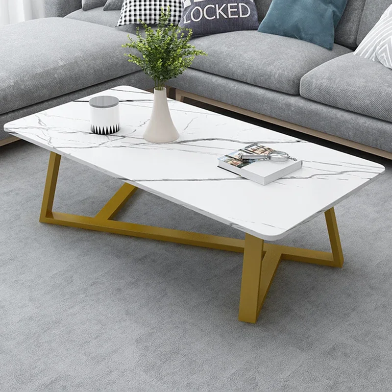 

Gold Nordic Poker Metal Coffee Tables Living Room White Marble Coffe Table Nordic Luxury Meubles De Salon Home Furniture