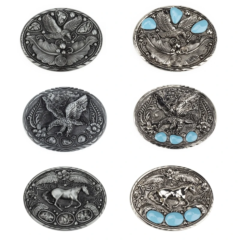 

Vintage Style Bull/Eagle Shape Belt Buckle for Adult Waist Belt DIY Unisex NEW